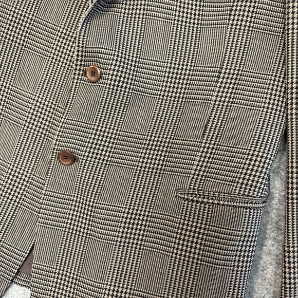 Armani Collezioni Academia Brown Glen Plaid Wool Sport Coat Blazer - Picture 9 of 11